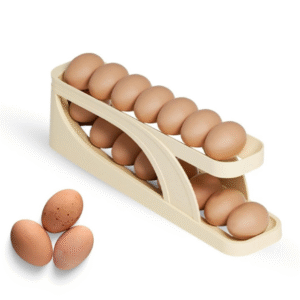 Egg Dispenser - Roll Down Automatic Egg Organizer for Refrigerator Storage